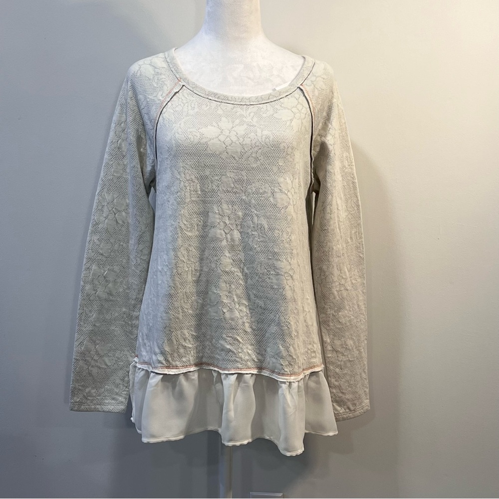 NWT Miss Chievous Raglan Peplum Top Size L